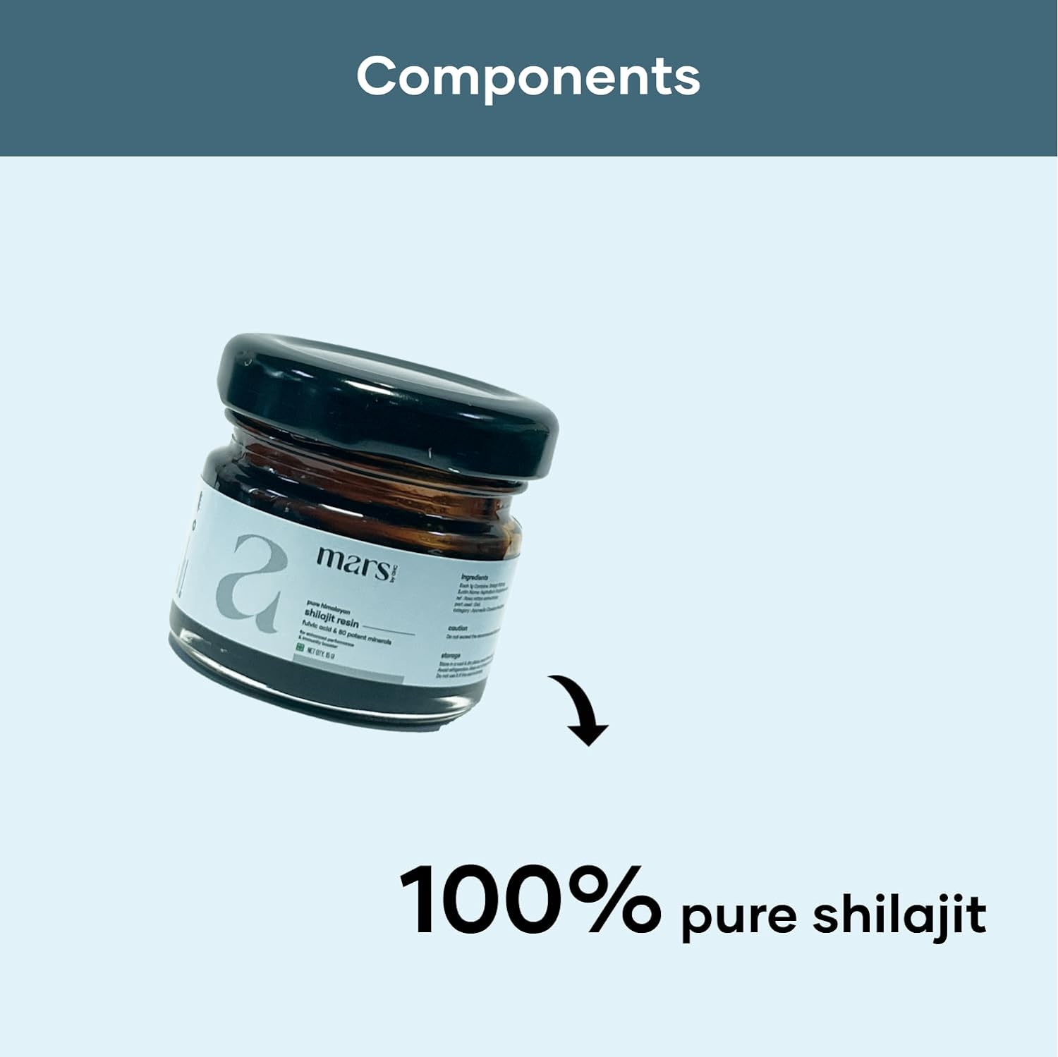 mars by GHC Pure Himalayan Shilajit Resin - 30g | Organic Shilajit with High Fulvic Acid Content | Good Health Company (Pack of 2)